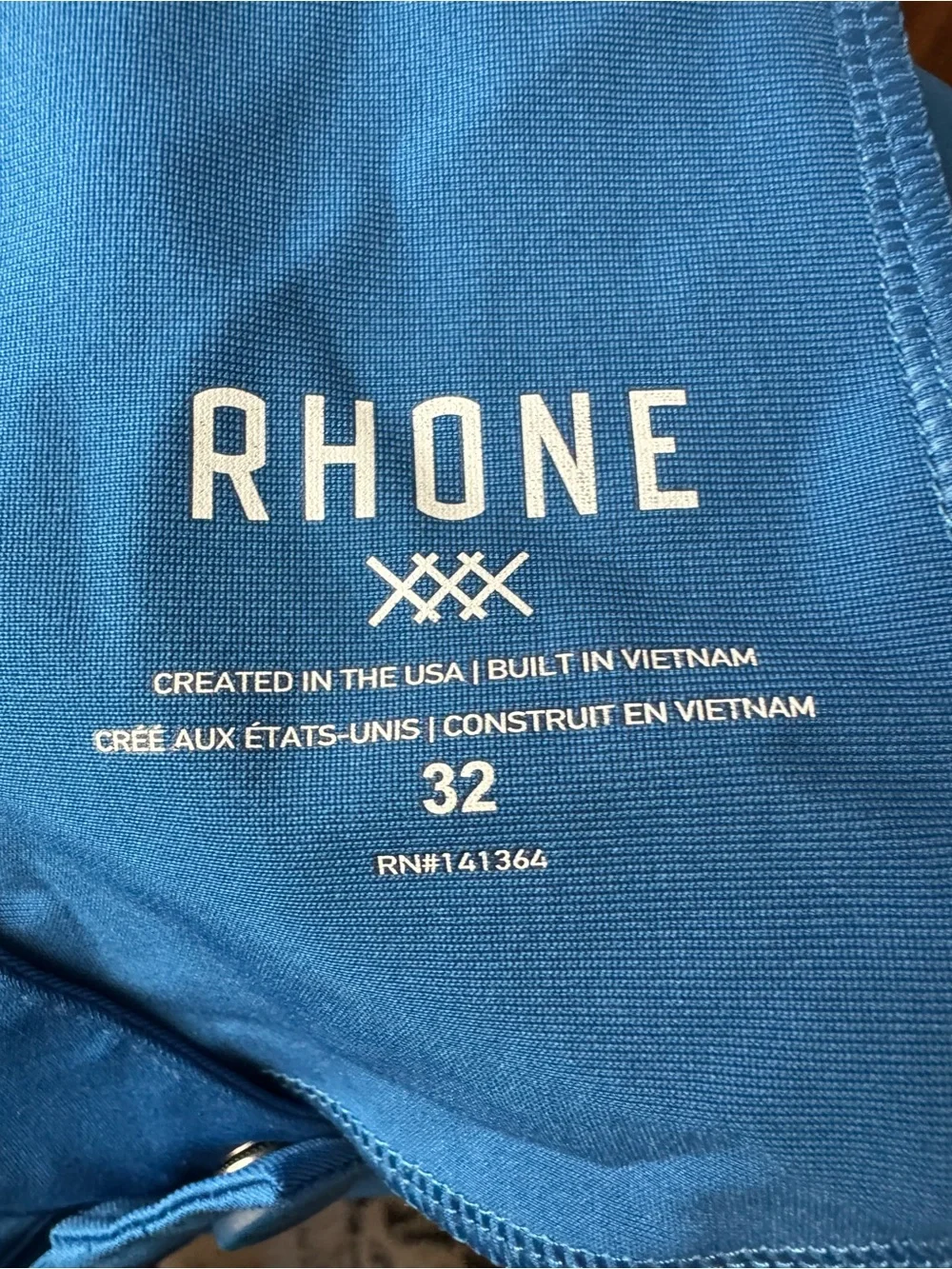 Rhone Men's Size 32 Commuter Shorts Blue Flex Knit Golf Performance Polyester